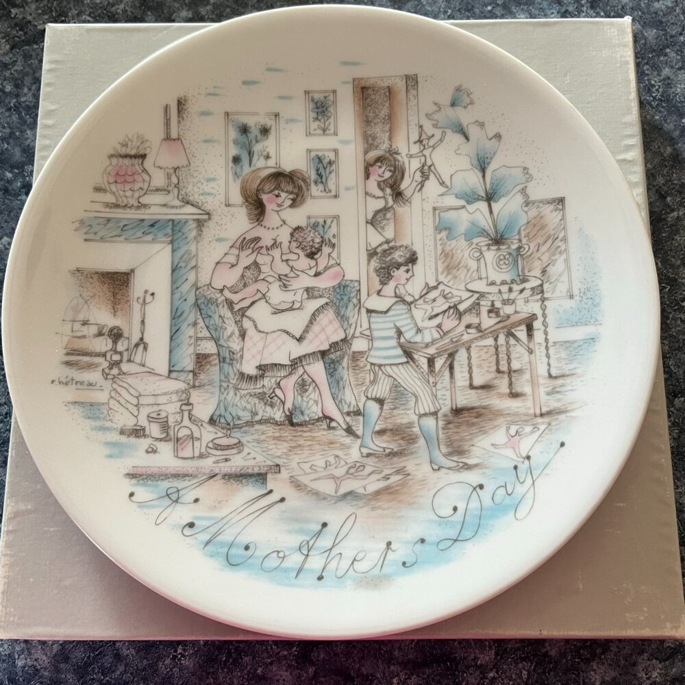 Haviland Mother Day Plate - 1978 At Home in original box